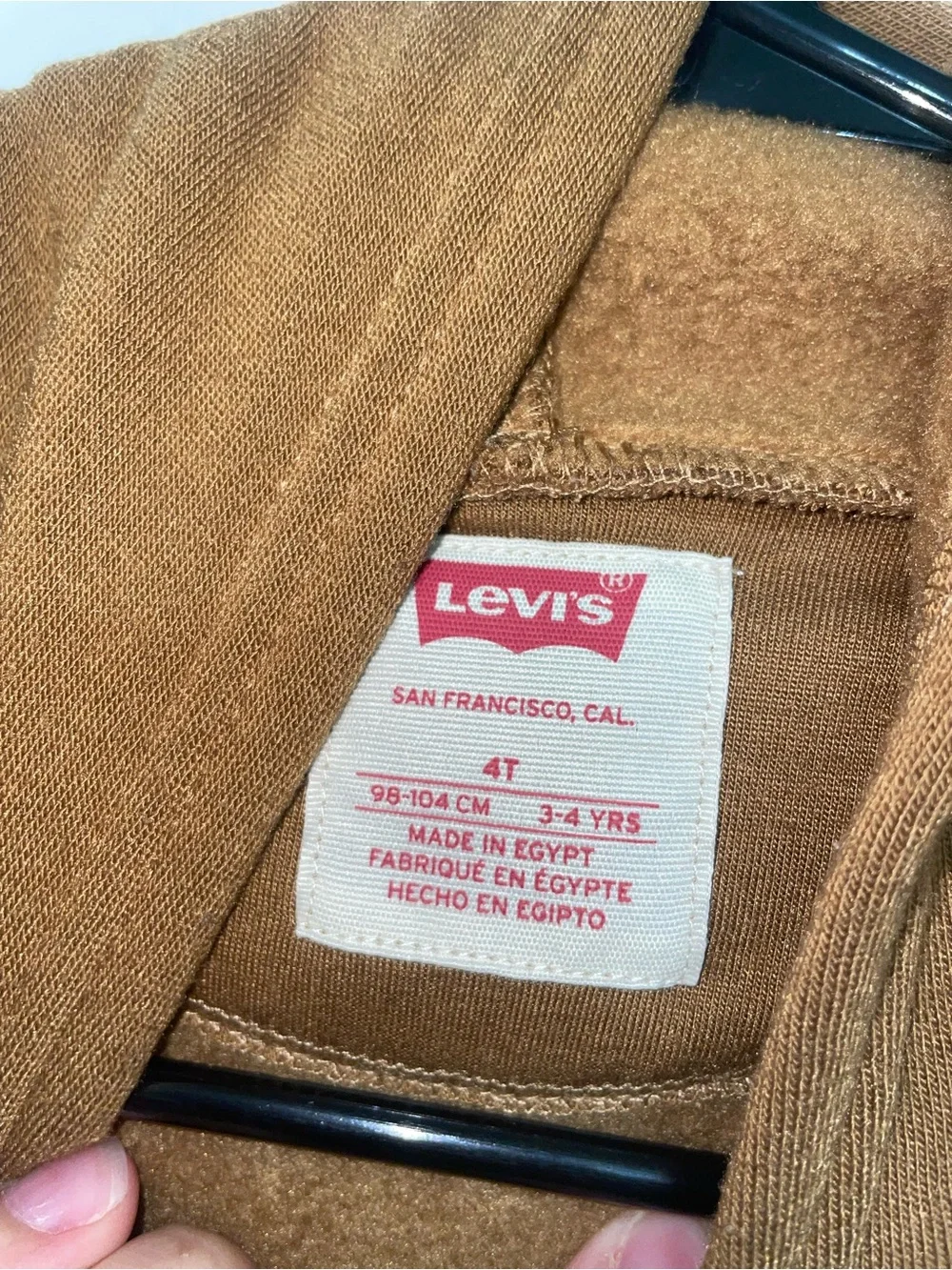 Levi's Kids Brown Hooded Sweatshirt with Sleeve Logo